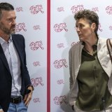 Le secrétaire général de l'ASF Robert Breiter et la directrice de l'OFSPO Sandra Felix souhaitent développer la pratique du football féminin en Suisse après le succès de l'Euro 2025. KEYSTONE/PETER SCHNEIDER